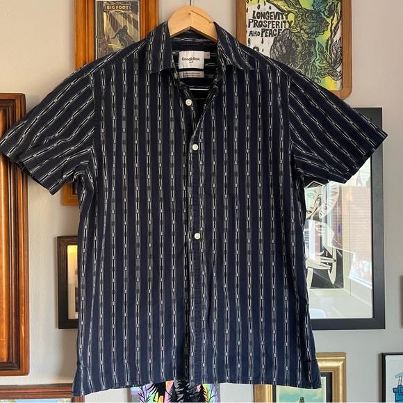 Textured Navy Shirt - Picture 1 of 3